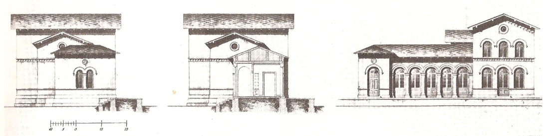 Bauzeichnungen des Empfangsgebäudes