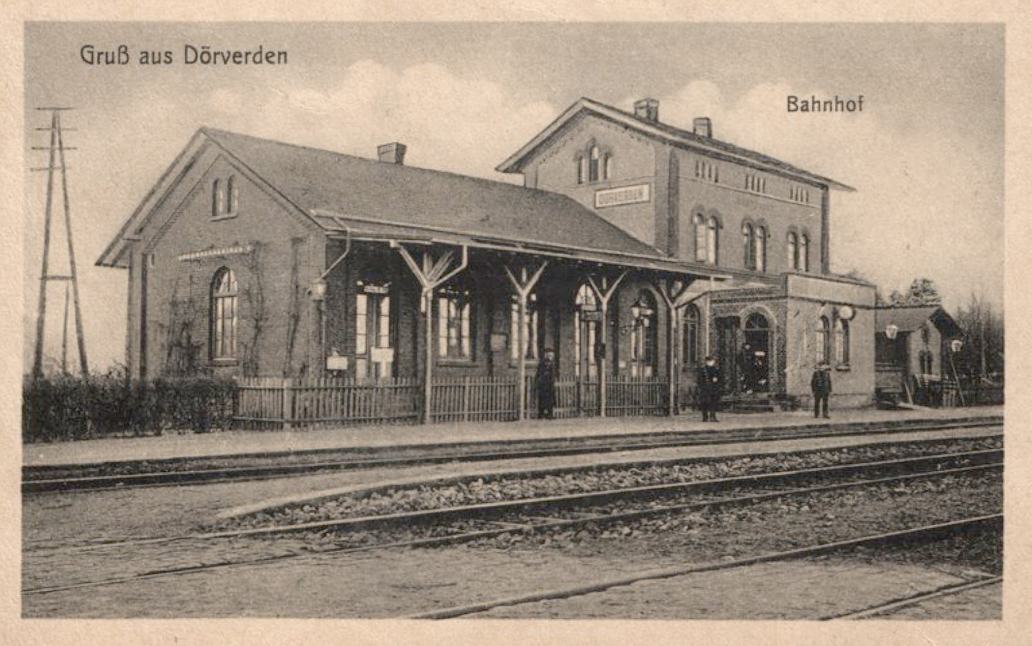 Ansichtskarte Bahnhof Dörverden 1918