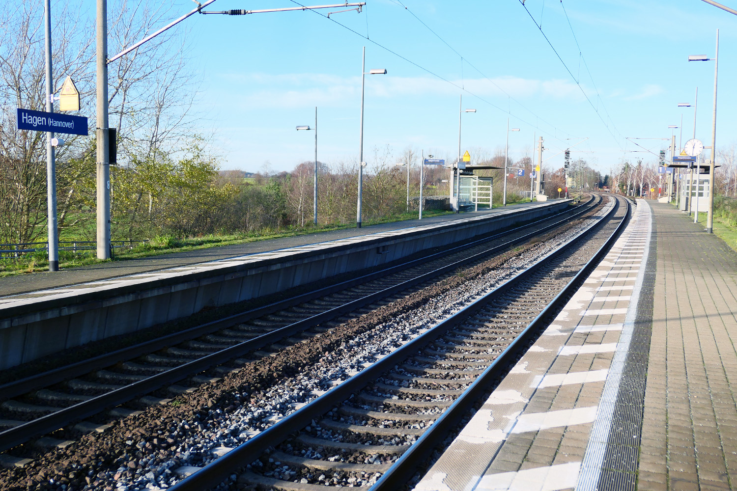 Bahnhof Hagen (Hannover) im März 2022