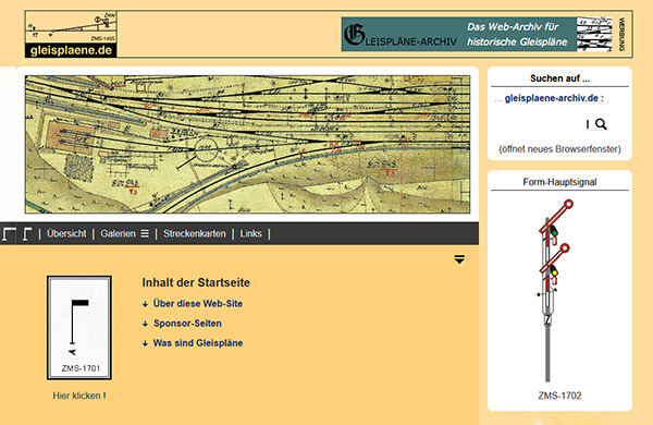 Hier gibt es historische Original-Gleispläne von nahezu jedem deutschen Bahnhof !